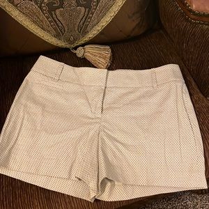 LOFT Brand Ivory shorts w/ black dots